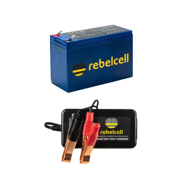Rebelcell 12V 18Ah Lithium Li-ion Accu & Lader Set 1 Rebelcell 12V 18Ah Lithium Li-ion Accu & Lader Set