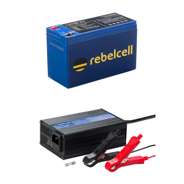 Rebelcell 12V 30Ah Lithium Li-ion Accu & Lader Set 1 Rebelcell 12V 30Ah Lithium Li-ion Accu & Lader Set