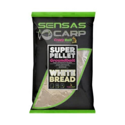 SENSAS Crazy Bait Super Pellet Groundbait - White Bread